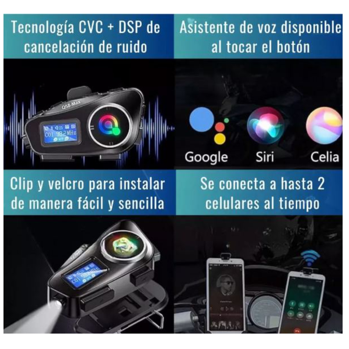 Intercomunicador R Q-58 MAX COMBO 2Uni